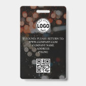Aangepaste VIP QR-code evenement bokeh Badge (Achterkant)