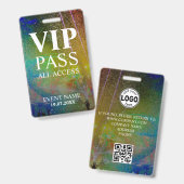 Aangepaste VIP QR-code evenement confetti badge (Voor- en achterkant)