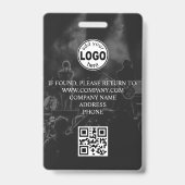 Aangepaste VIP QR Code Event Black en White Badge (Achterkant)
