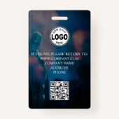 Aangepaste VIP QR Code Event Bokeh Badge (Achterkant)