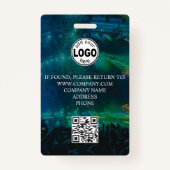 Aangepaste VIP QR-code Event Confetti Badge (Achterkant)