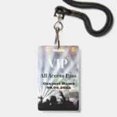 Aangepaste VIP-toegangspas voor VIP-concerten Badge (Voorkant met koord)