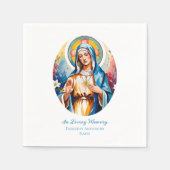 Aangepaste Virgin Mary Memorial Papieren servetten (Voorkant)