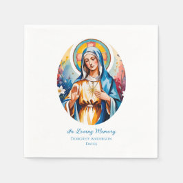 Aangepaste Virgin Mary Memorial Papieren servetten