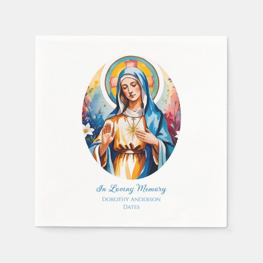 Aangepaste Virgin Mary Memorial Papieren servetten (Voorkant)