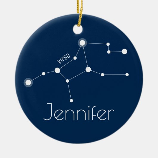 Aangepaste Virgo Constellation Ornament (Voorkant)
