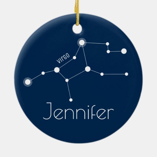 Aangepaste Virgo Constellation Ornament (Achterkant)