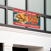Aangepaste Vis Frituren Fondsenwerving Promotie Spandoek (Buitenkant Gebouw)