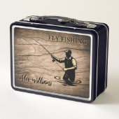 Aangepaste Visdoos Vis Cadeau Fly Fishing Box (Achterkant)