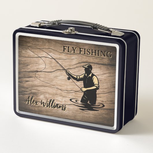 Aangepaste Visdoos Vis Cadeau Fly Fishing Box (Voorkant)