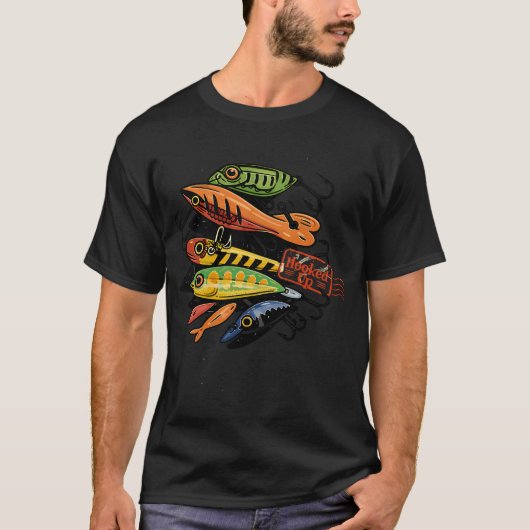 Aangepaste vishaakjes t-shirt (Voorkant)