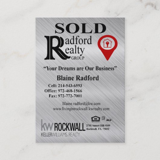 Aangepaste visitekaartje (Voorkant)