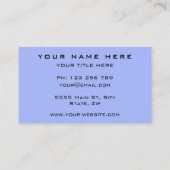 Aangepaste Visitekaartje blauwe kleur - gepersonal (Achterkant)