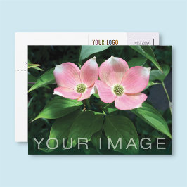 Aangepaste visitekaartje met Bedrijf Logo & Foto Briefkaart