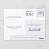 Aangepaste visitekaartje met Bedrijf Logo & Foto Briefkaart (Achterkant)