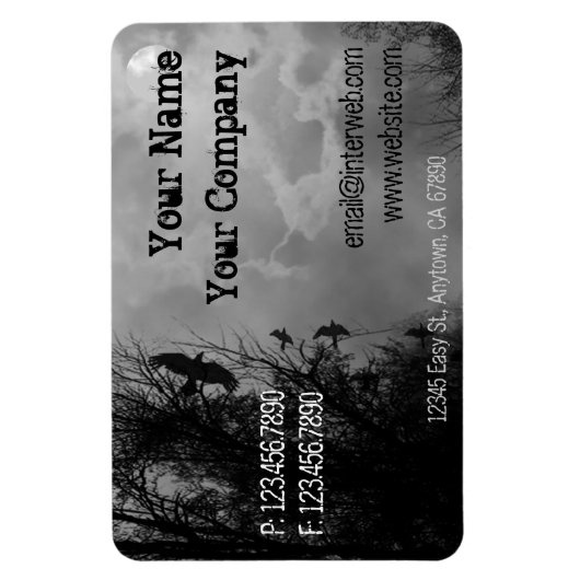 Aangepaste Visitekaartje Style Haunted Road Magnet Magneet (Verticaal)