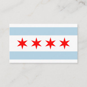 Aangepaste visitekaartje voor de vlag van Chicago