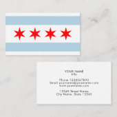 Aangepaste visitekaartje voor de vlag van Chicago (Voorkant / Achterkant)