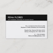 aangepaste visitekaartjes (Achterkant)