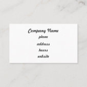 aangepaste Visitekaartjes (Achterkant)