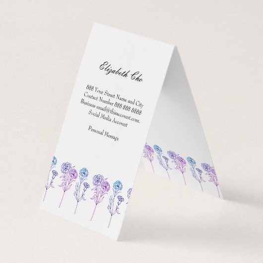 Aangepaste Visitekaartjes (Achterkant)