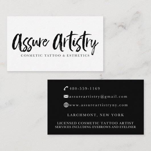 Aangepaste Visitekaartjes: Assemblage Visitekaartje (Voorkant / Achterkant)