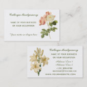 Aangepaste visitekaartjes  bloemen (Voorkant / Achterkant)