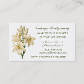 Aangepaste visitekaartjes  bloemen (Achterkant)