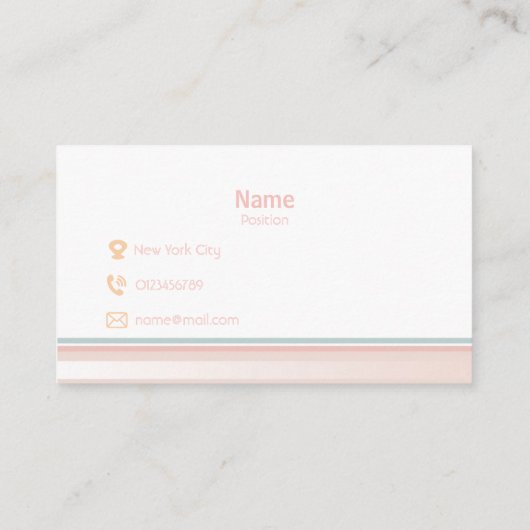 Aangepaste Visitekaartjes eenvoudig (Achterkant)