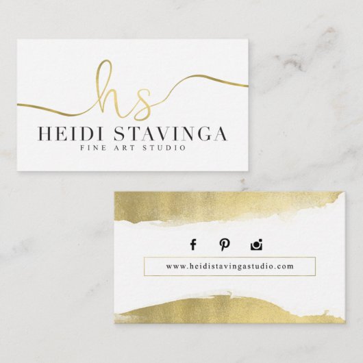 Aangepaste Visitekaartjes: Heidi Stavinga Visitekaartje (Voorkant / Achterkant)