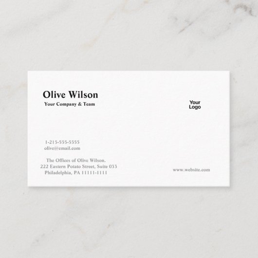 Aangepaste Visitekaartjes - Maak het onvergetelijk (Voorkant)