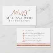 Aangepaste Visitekaartjes: Melissa Woo Visitekaartje (Voorkant / Achterkant)