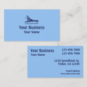 Aangepaste visitekaartjes met een blauwe themaspee (Voorkant / Achterkant)