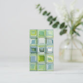 Aangepaste Visitekaartjes met Glass Tile Art (Staand voorkant)