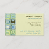 Aangepaste Visitekaartjes met Glass Tile Art (Achterkant)