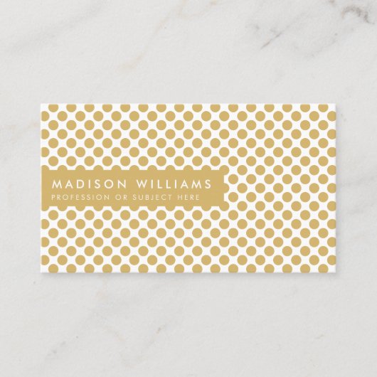 Aangepaste Visitekaartjes Minimal Polka Dot Stijlv (Voorkant)