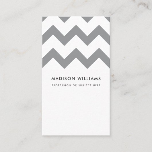 Aangepaste Visitekaartjes Minimale Zigzag Stijlvol (Voorkant)