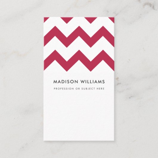 Aangepaste Visitekaartjes Minimale Zigzag Stijlvol (Voorkant)
