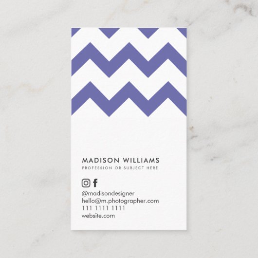 Aangepaste Visitekaartjes Minimale Zigzag Stijlvol (Achterkant)