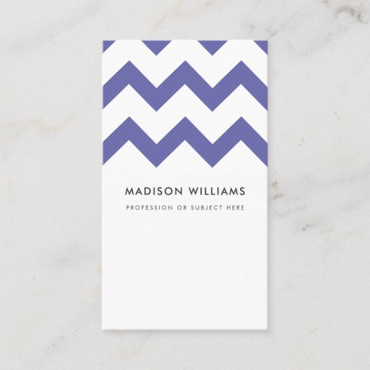 Aangepaste Visitekaartjes Minimale Zigzag Stijlvol (Voorkant)