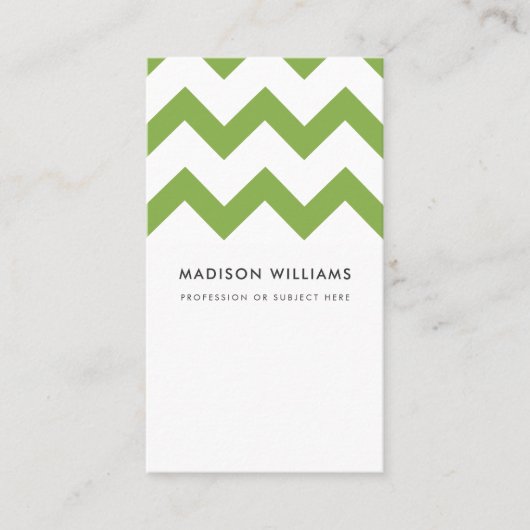 Aangepaste Visitekaartjes Minimale Zigzag Stijlvol (Voorkant)