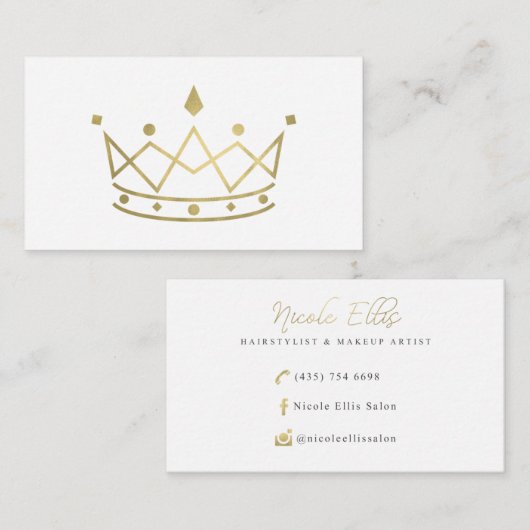 Aangepaste Visitekaartjes Nicole Ellis (Voorkant / Achterkant)