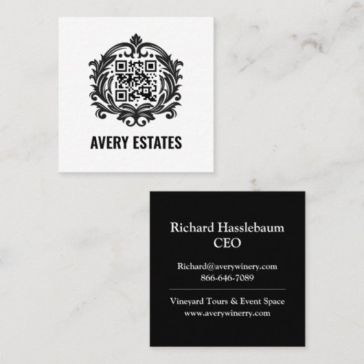 Aangepaste Visitekaartjes op bedrijfsniveau | QR-c (Voorkant / Achterkant)