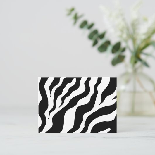 Aangepaste Visitekaartjes Retro Zebra afdrukken (Staand voorkant)