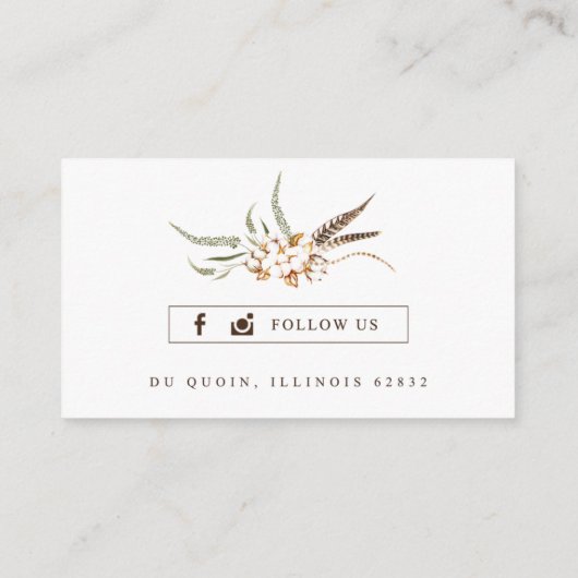 Aangepaste Visitekaartjes: Southern Thread Boutiqu Visitekaartje (Achterkant)