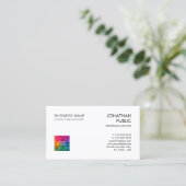 Aangepaste Visitekaartjes Trendy Simple Modern Ele (Staand voorkant)