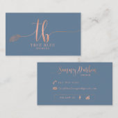 Aangepaste Visitekaartjes: True Bleu-Design Visitekaartje (Voorkant / Achterkant)