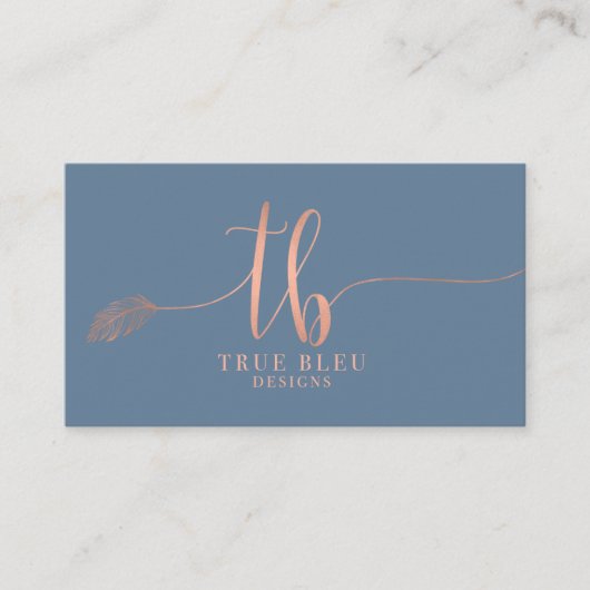 Aangepaste Visitekaartjes: True Bleu-Design Visitekaartje (Voorkant)