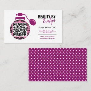 Aangepaste Visitekaartjes van Beauty Salon   QR-co