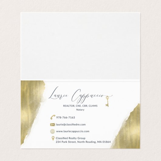 Aangepaste Visitekaartjes van Laurie C (Binnenkant ongevouwen)